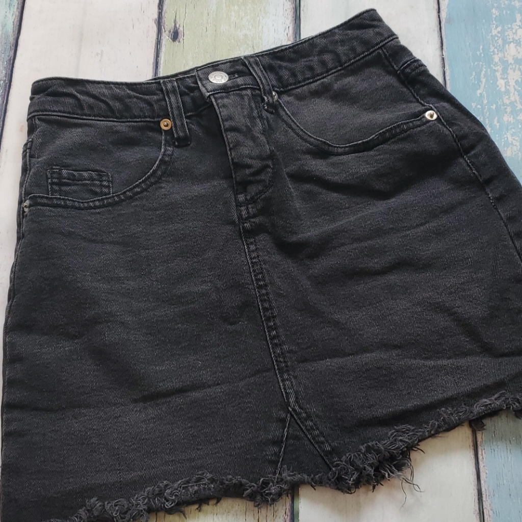 Wild Fable Black Denim Cutoff Skirt, 00